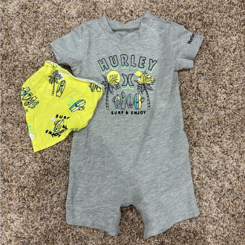 Hurley Gray Bodysuit with Yellow Bandana